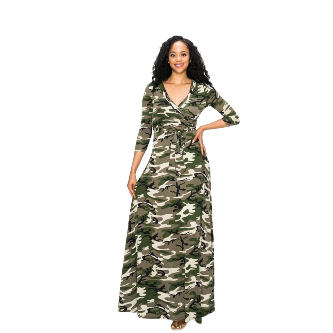 Army Fatigue Maxi Dress Style Sassy Boutique